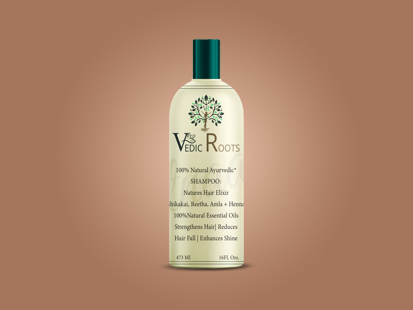 Vedic Roots Shampoo with 100% naturally derived cleansers 16.9 fl ozs. FOR OILY DAYS. Free Shipping.